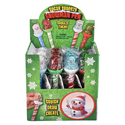 Squeezy Sugar Snowman Back To School Pens In Bulk - Assorted