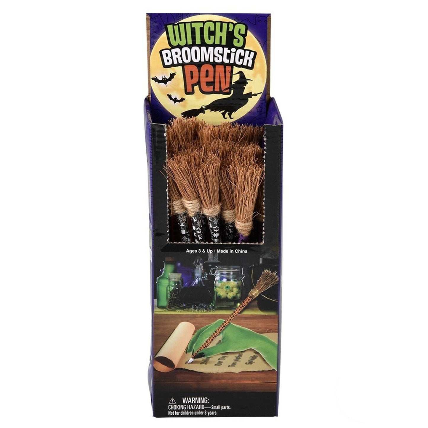 Halloween Witch's Broomstick Pen for Kid in Bulk - Assorted
