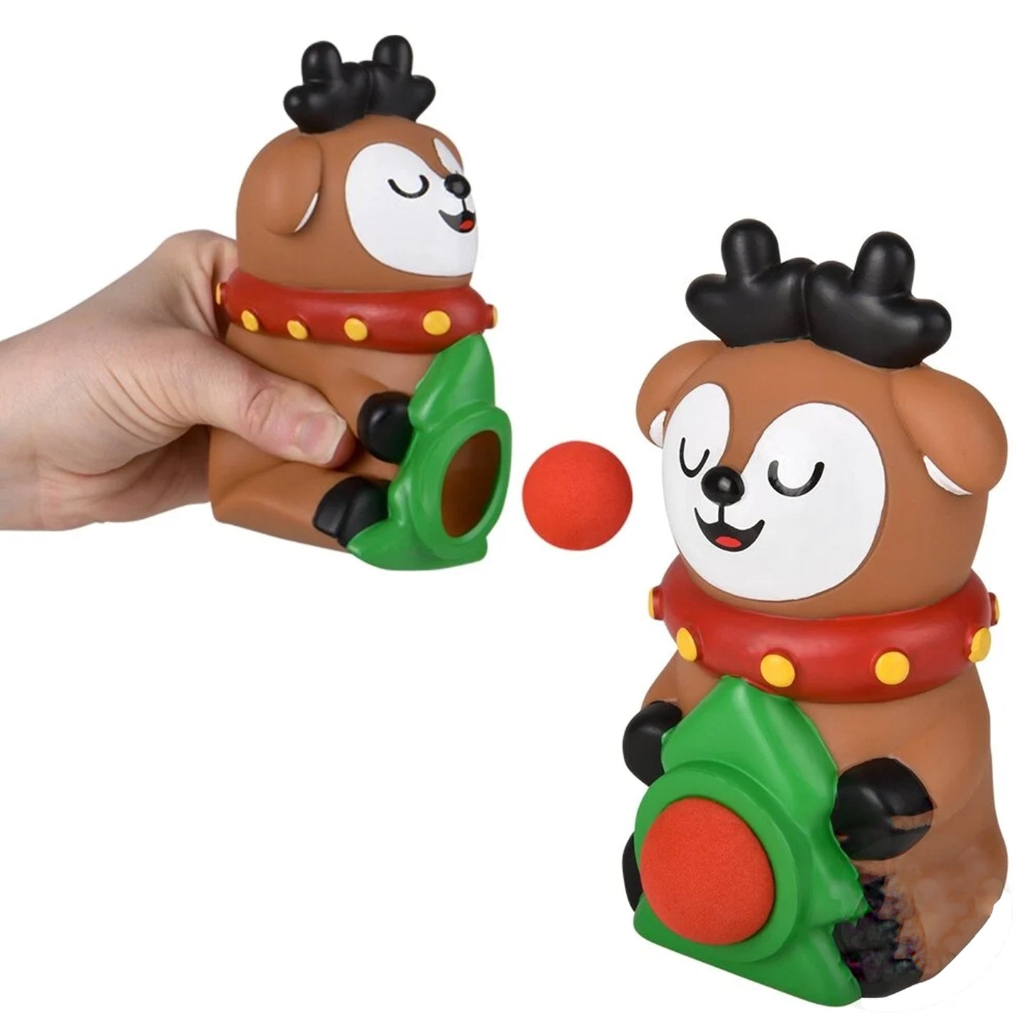 Holiday Reindeer Foam Ball Blaster Kids Toy