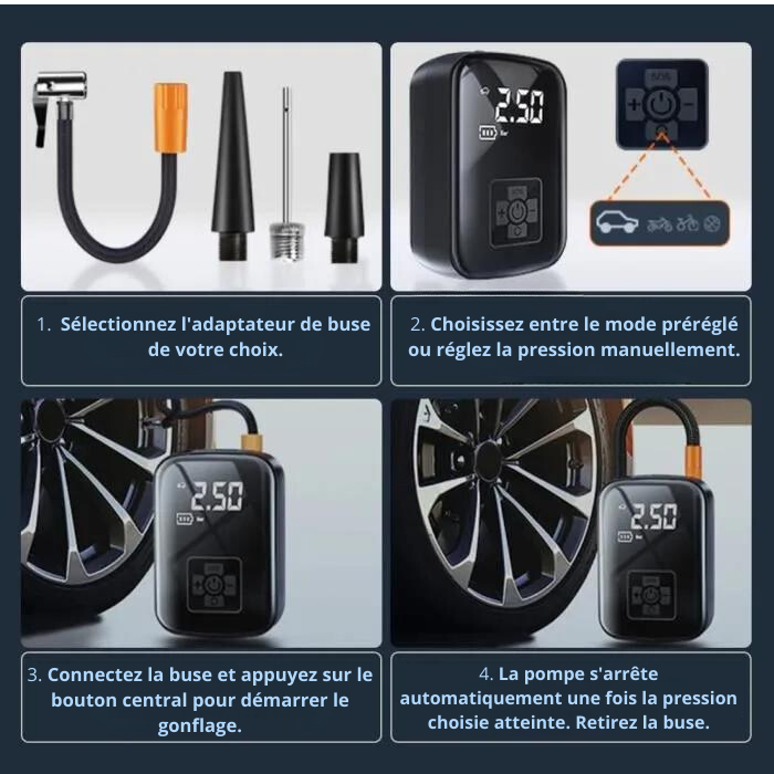 Electric Wireless Car Air Compressor Air Pump