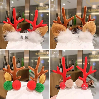 Christmas headpieces hair clips reindeer antlers hair clips Santa Claus decorations holiday accessories toys holiday gifts
