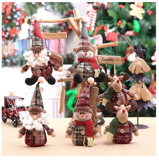 CF-55New Big Santa Claus Snowman Elk Doll Children Xmas Gift Christmas Tree Decorations Home Wedding Party Supplies Plush Ornaments