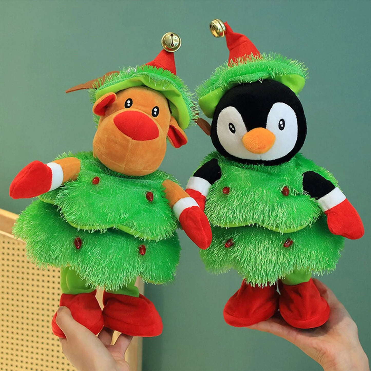 CF-59Electric Christmas Tree Plush Toy, Singing And Dancing Christmas Toys, Musical Christmas Stuffed Decorations, Cute Xmas Gift