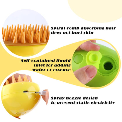 3 in 1 Pet Brush Cat Steam Brush Comb Dog Brush Electric Spray