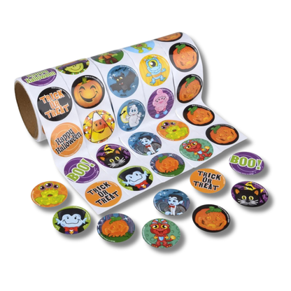 Halloween Themed Roll Sticker For Kids In Bulk - Assorted