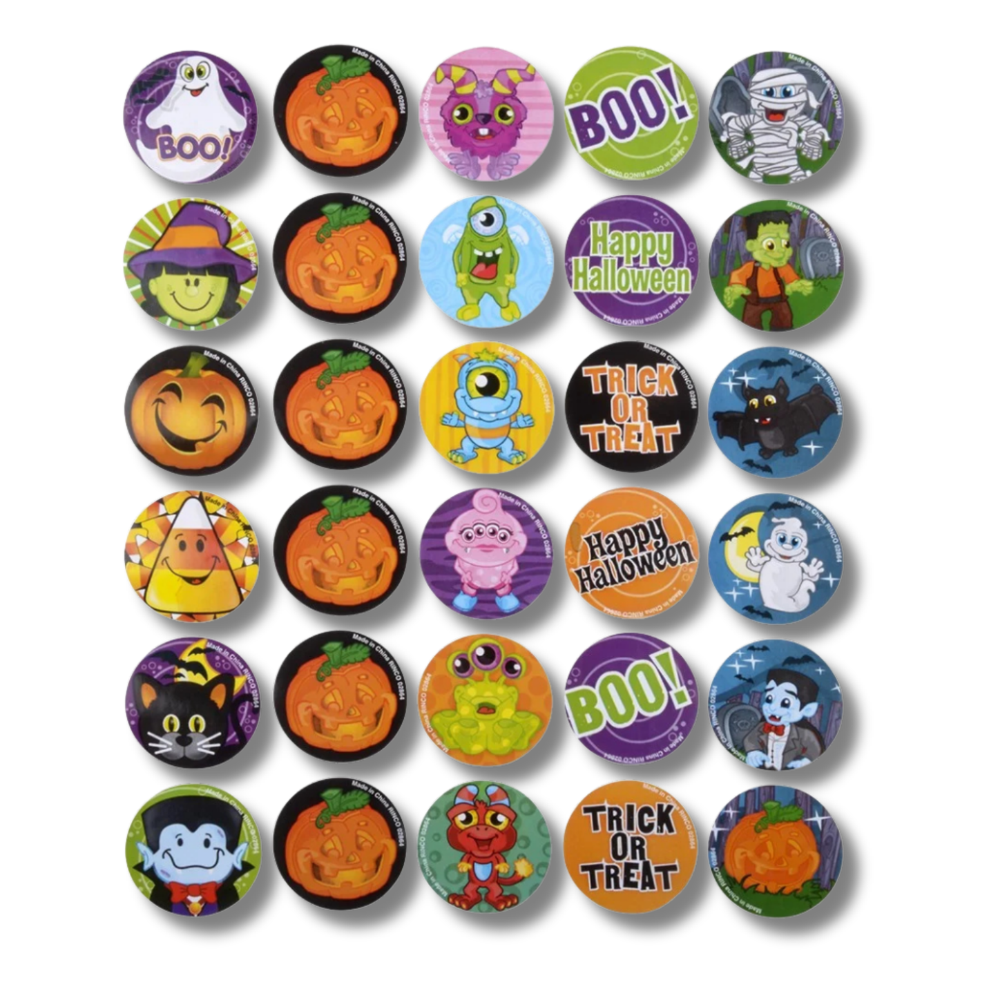 Halloween Themed Roll Sticker For Kids In Bulk - Assorted