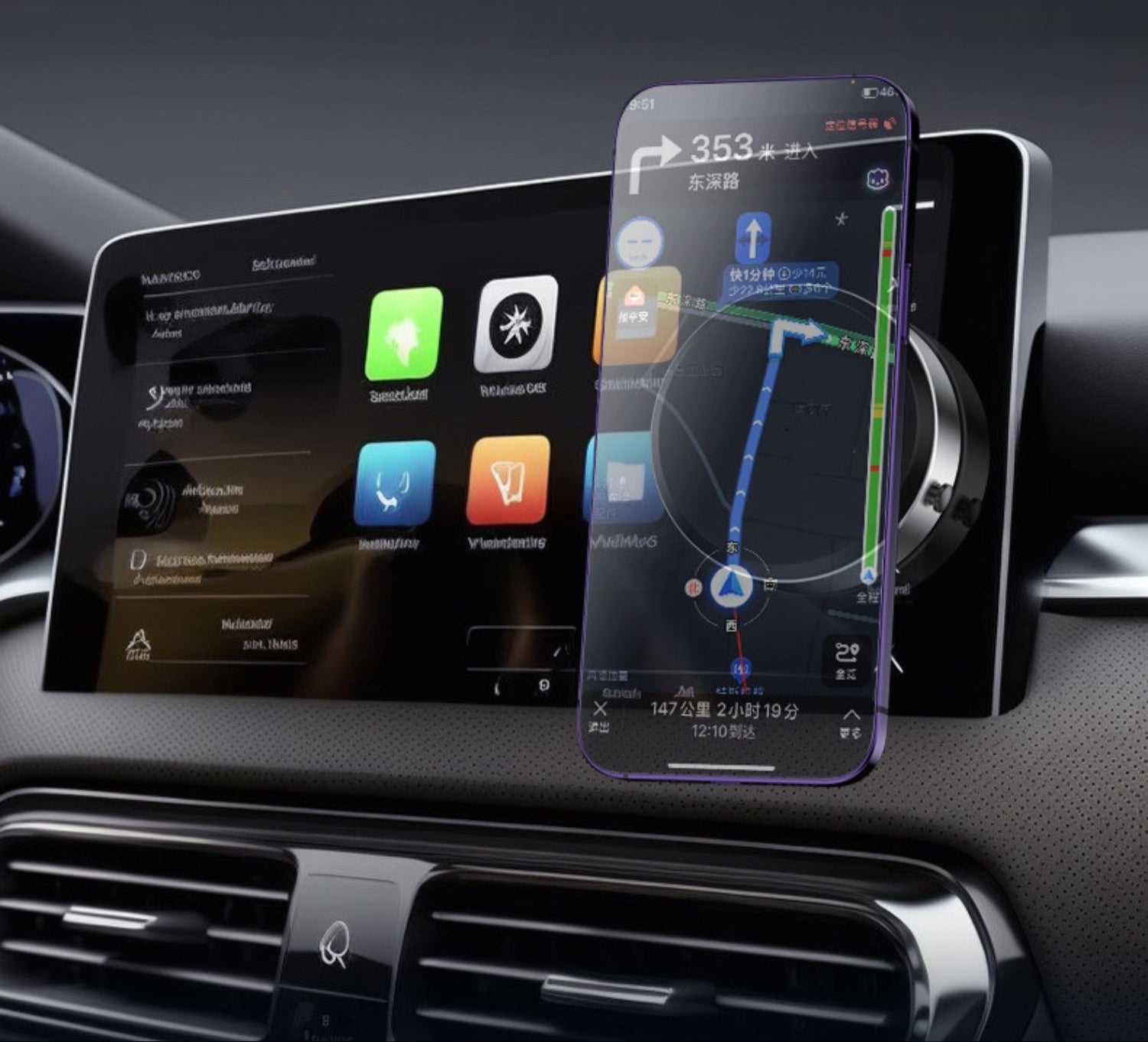 360-graden telefoonhouder voor de auto, Draagbare telefoonhouder voor de auto, Duurzame telefoonhouder voor de auto, Eenvoudig te installeren telefoonhouder, Handsfree telefoonhouder voor de auto, Magnetische autohouder voor smartphones, Magnetische telefoonhouder voor de auto, Telefoonhouder met zuignap voor de auto, Universele magnetische zuignap, Veilige telefoonhouder voor de auto