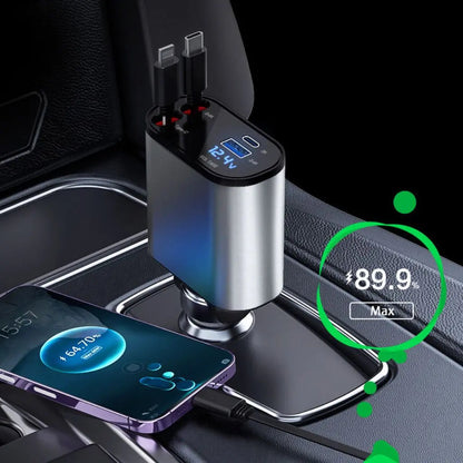 4 in 1 Retractable Phone Charger for Car