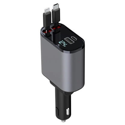 4 in 1 Retractable Phone Charger for Car